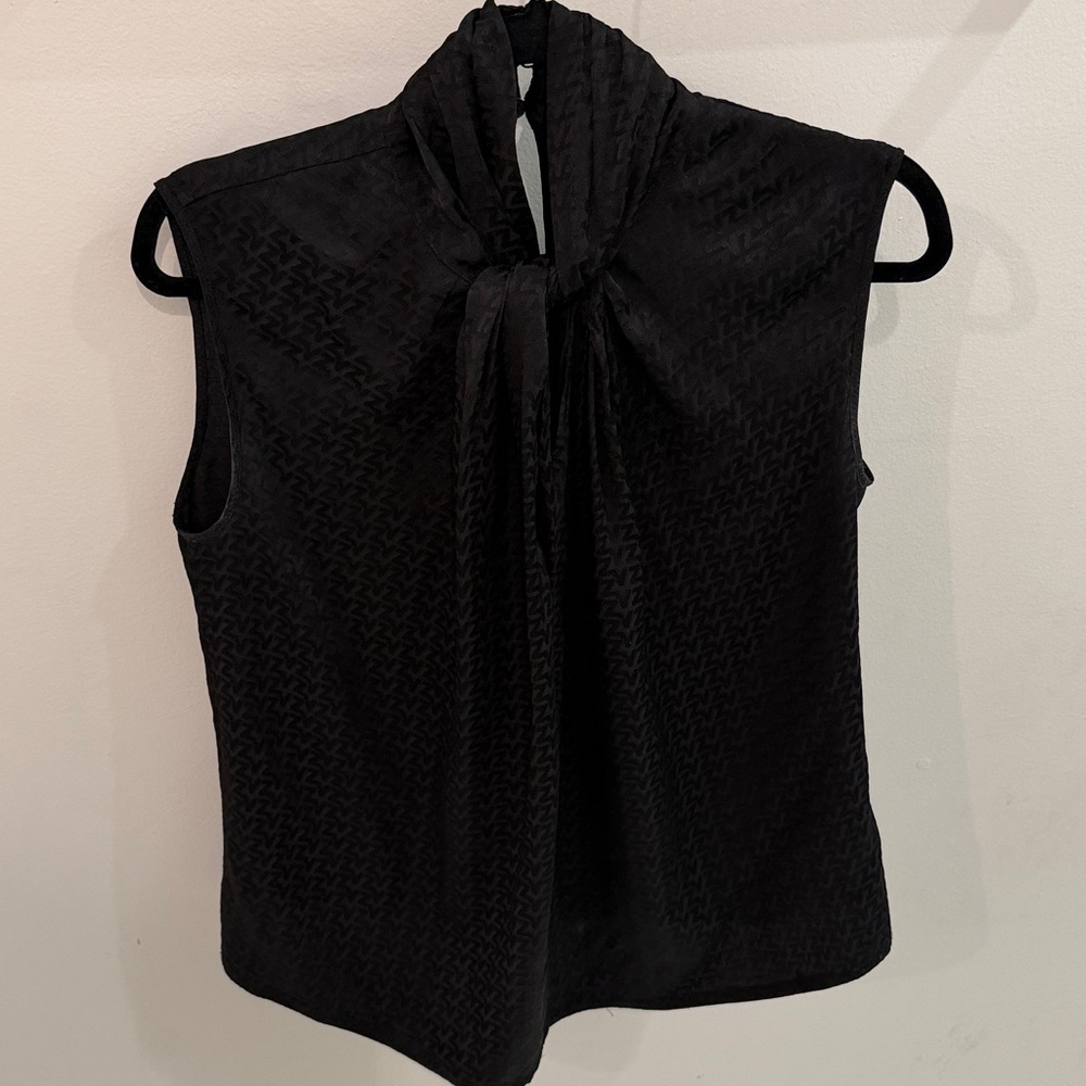 Zadig & Voltaire M GUC Turn Jac ZV Silk Top black with jacquard ZV monogram